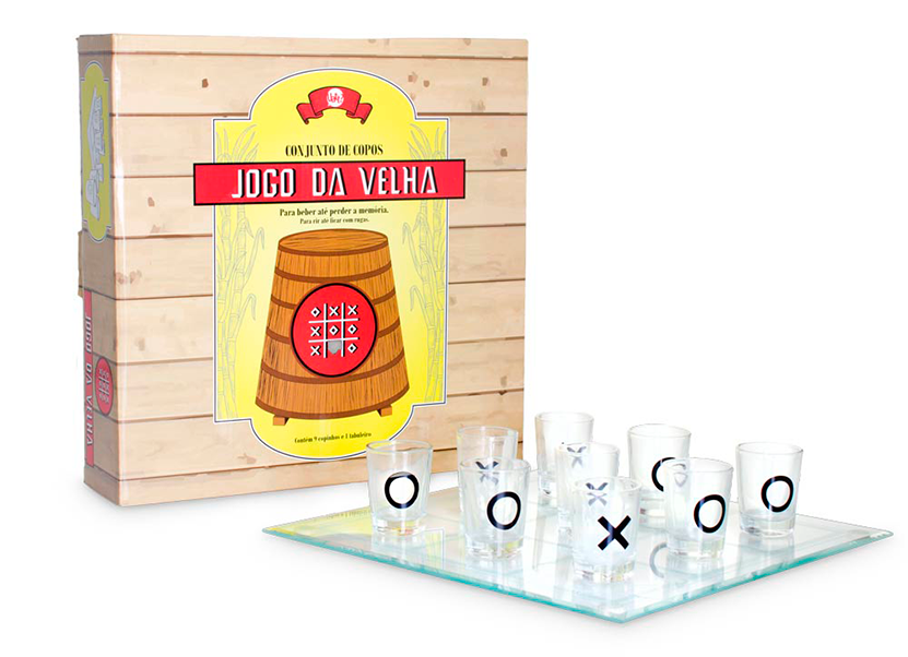 jogo da velha com copos